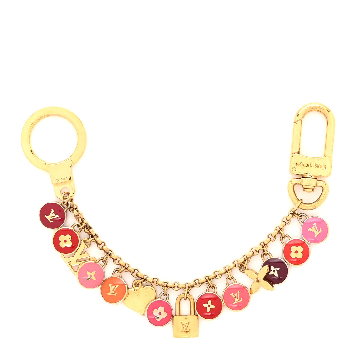 Louis Vuitton Metal Enamel Pastilles Key Chain Bag Charm