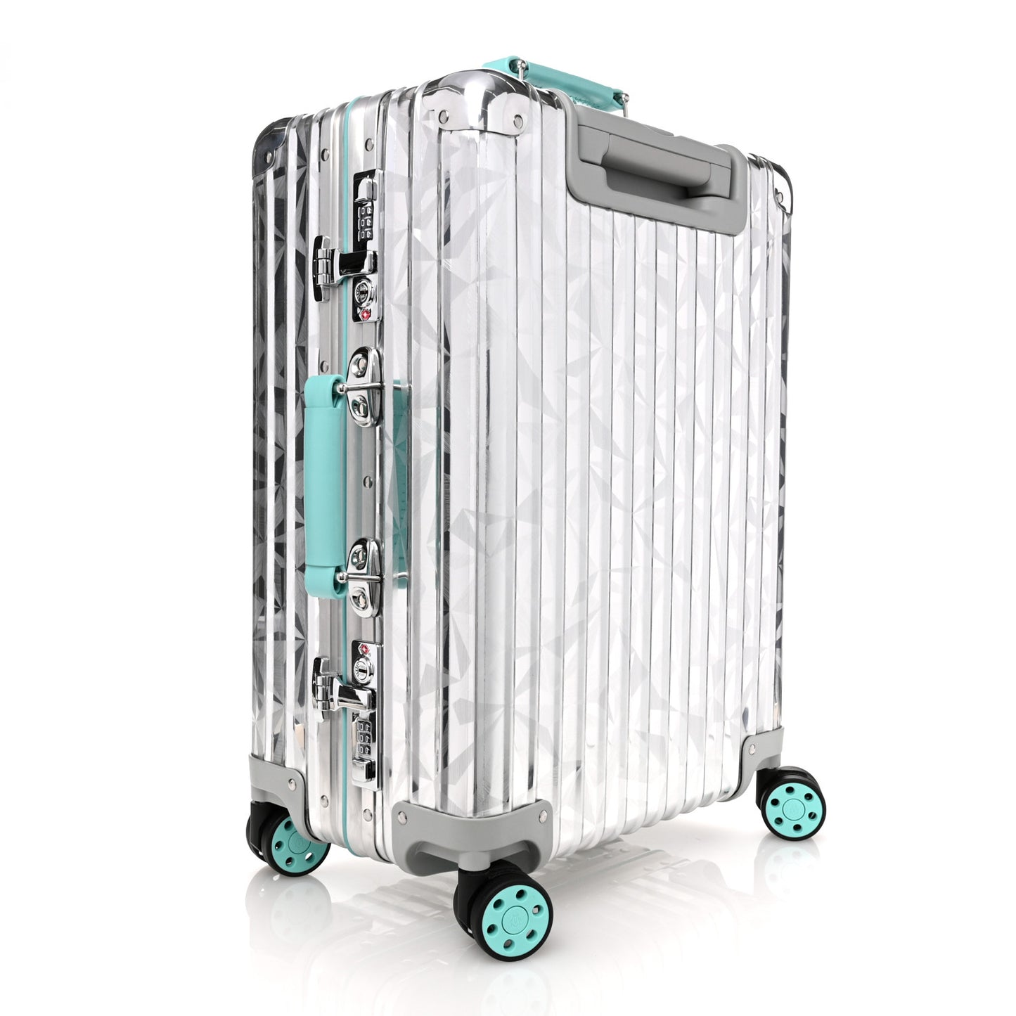 X TIFFANY Aluminum Classic Cabin Luggage Silver