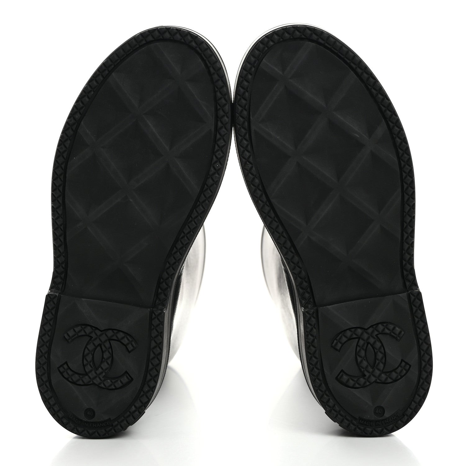 Chanel Caoutchouk CC High Boots 40 Black 5 of 9