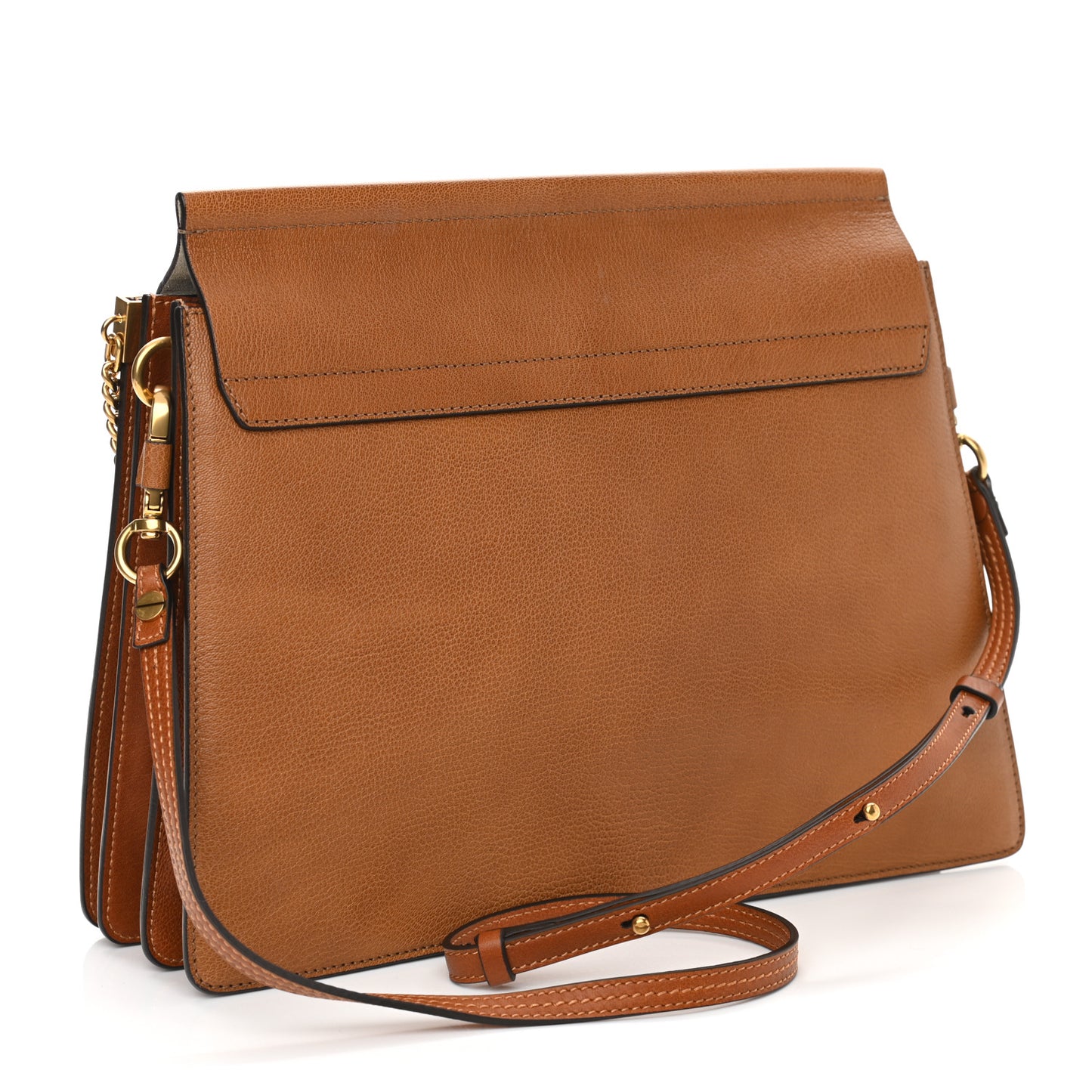 Goatskin Medium Faye Shoulder Bag Caramel