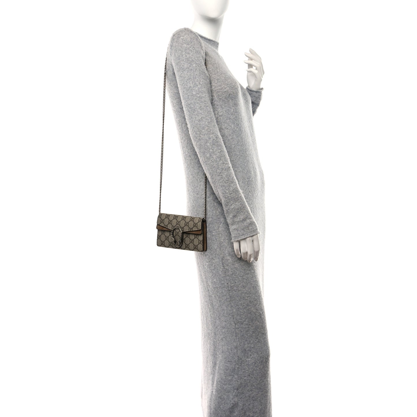 GG Supreme Monogram Super Mini Dionysus Shoulder Bag Taupe
