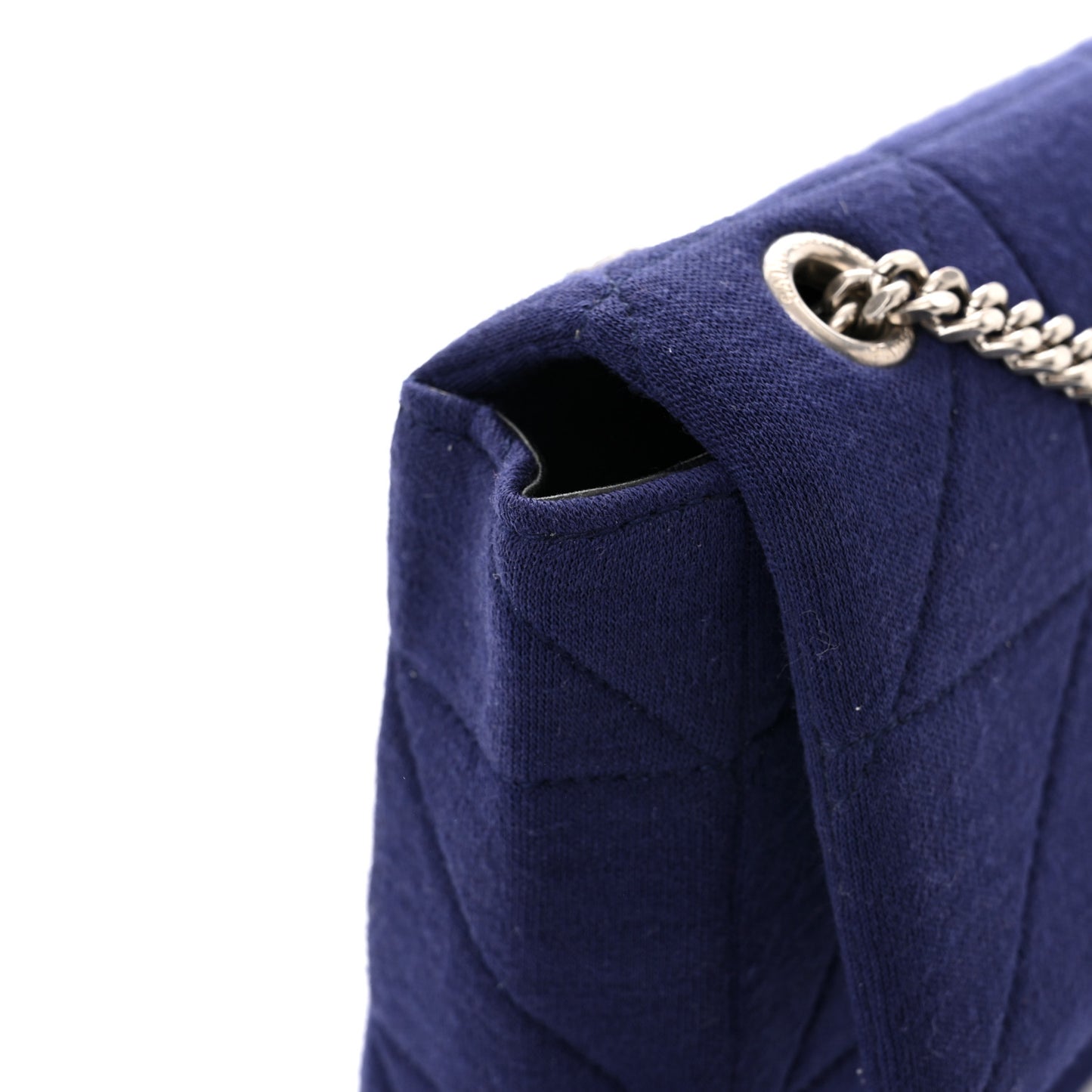 Jersey Wool Patchwork Monogram Medium Jamie Baguette Purple