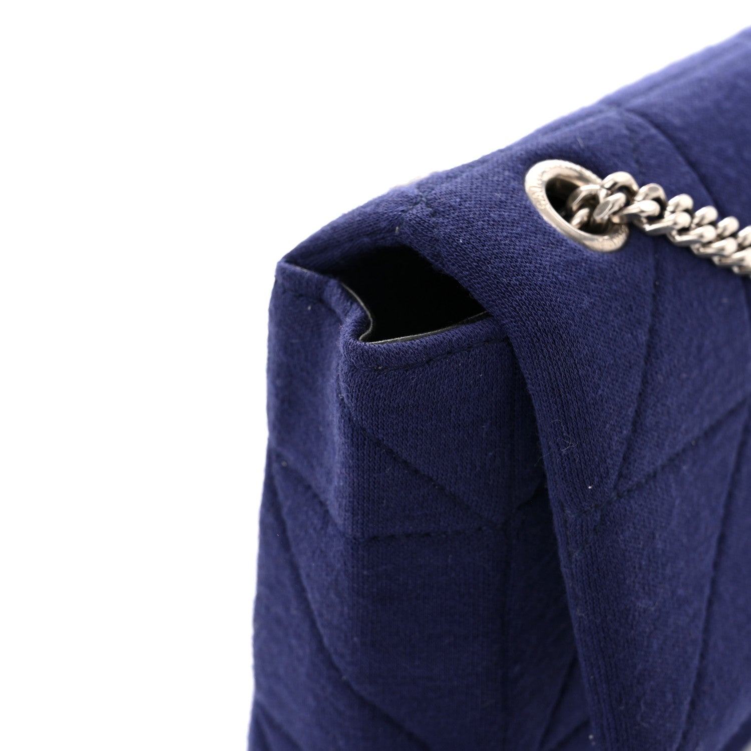 Saint Laurent Jersey Wool Patchwork Monogram Medium Jamie Baguette Purple 11 of 12