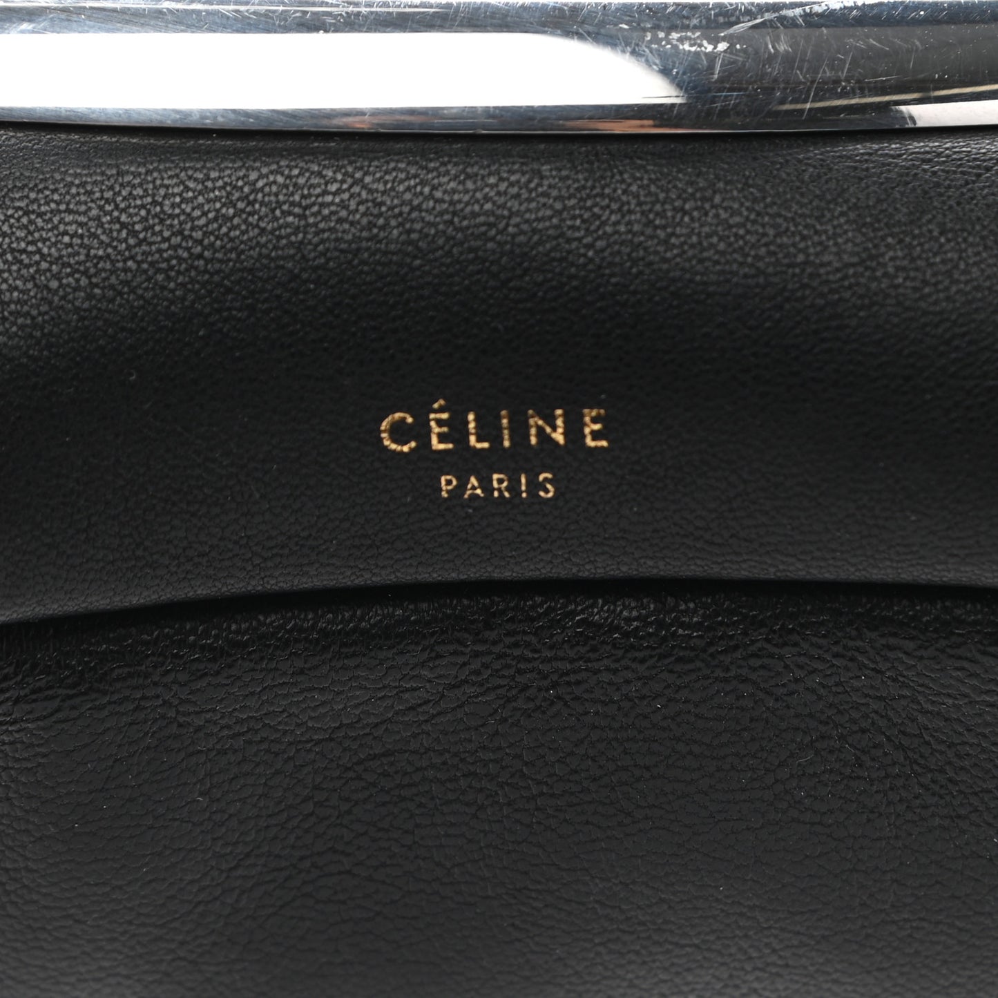 Calfskin Folded Clutch Black Grass