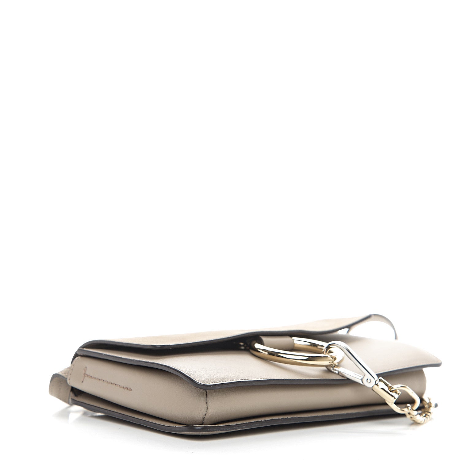Chloe Suede Calfskin Small Faye Shoulder Bag Motty Grey 3 of 8