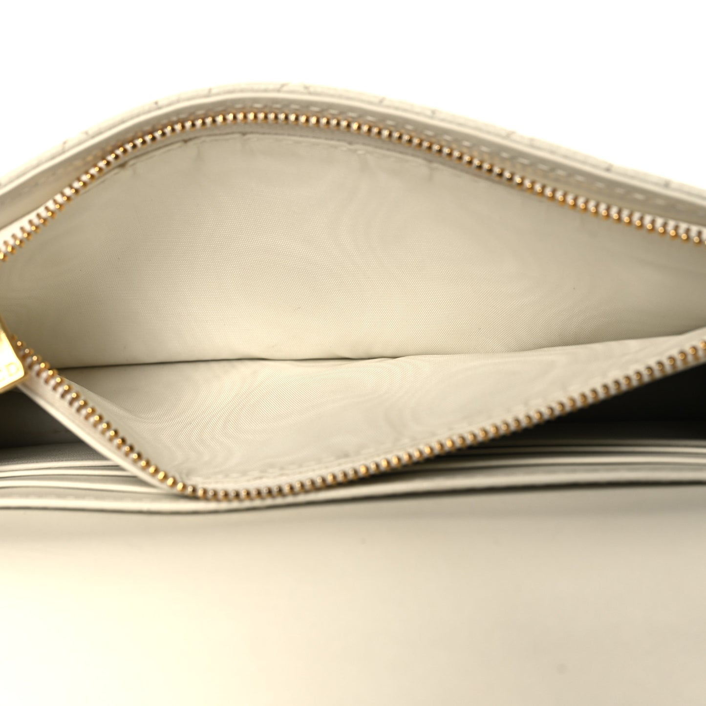 Supple Calfskin Caro Pouch with Chain Latte