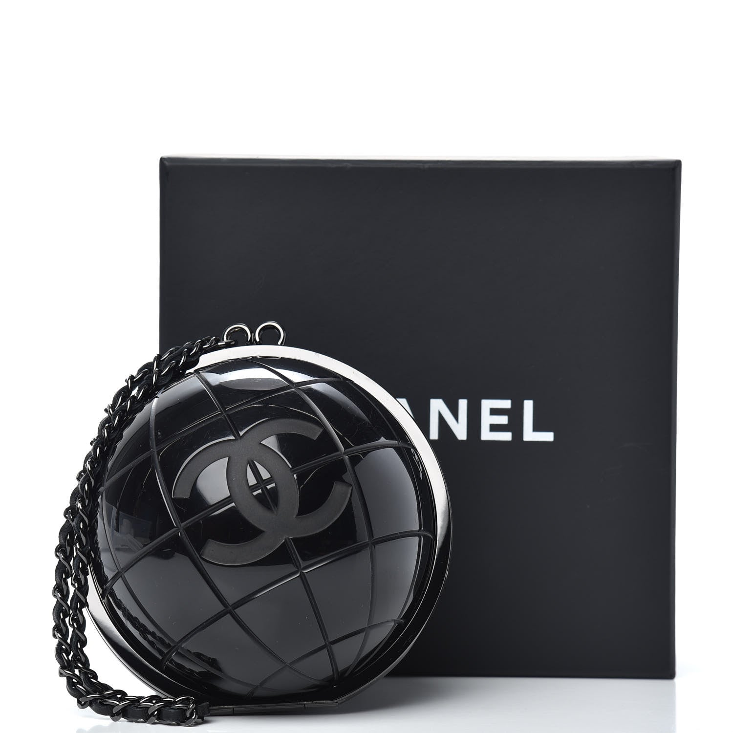 Chanel Plexiglass Around The World Clutch Black 8 of 8