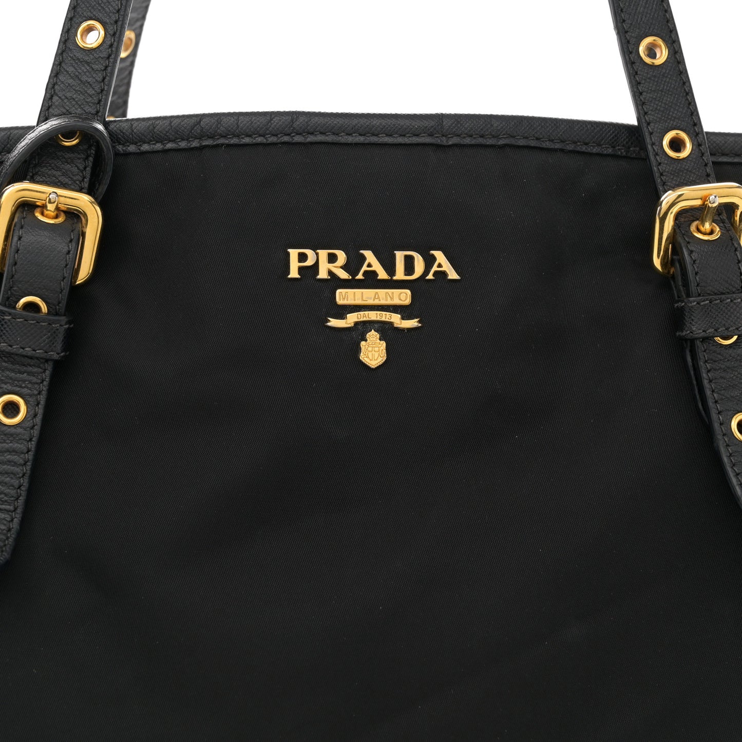 Tessuto Nylon Saffiano Tote Black