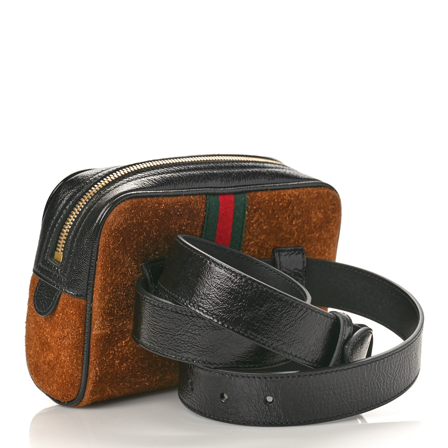 Gucci Suede Small Ophidia Belt Bag 95 38 Brown 2 of 9