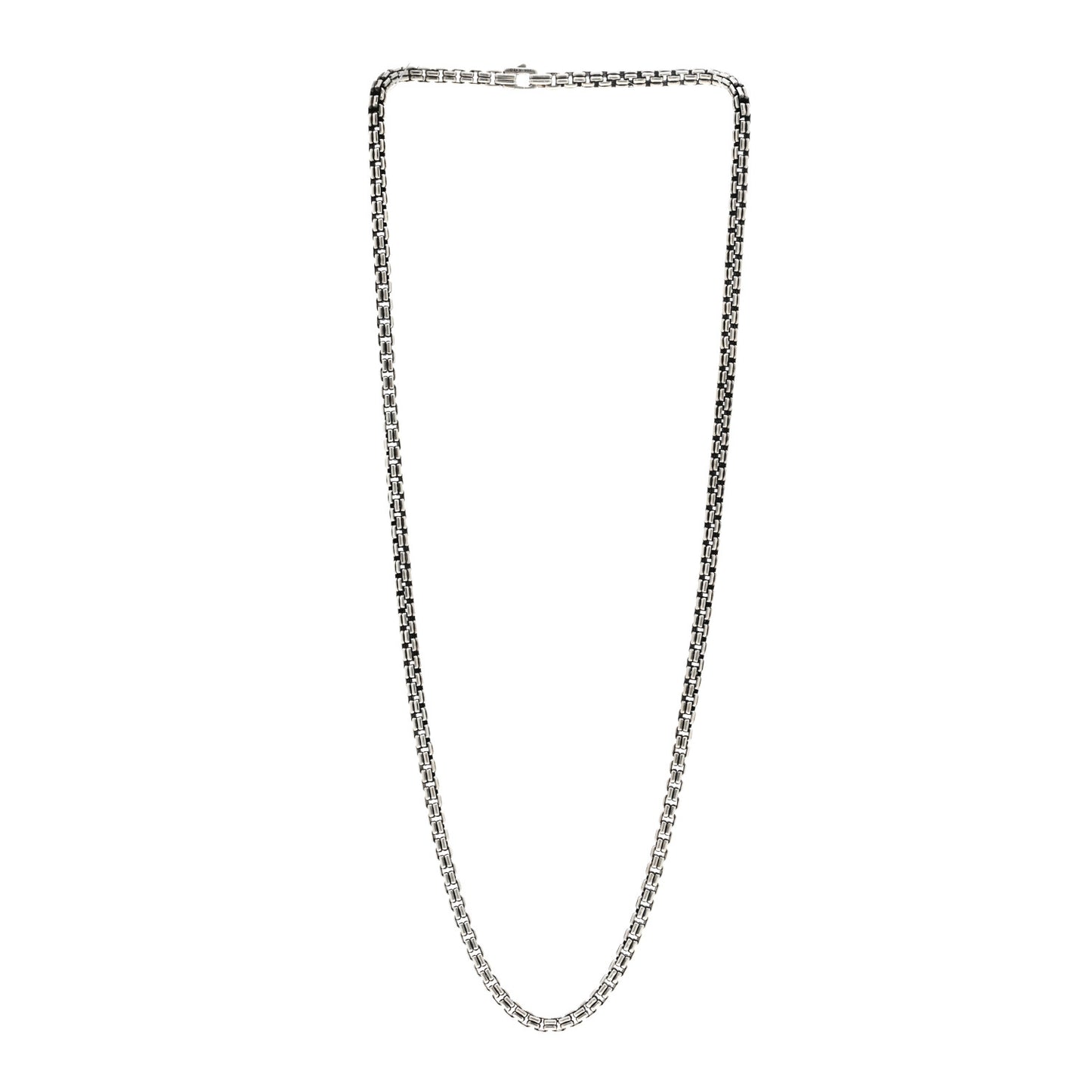 Sterling Silver 4.2mm Double Box Chain Necklace 24"