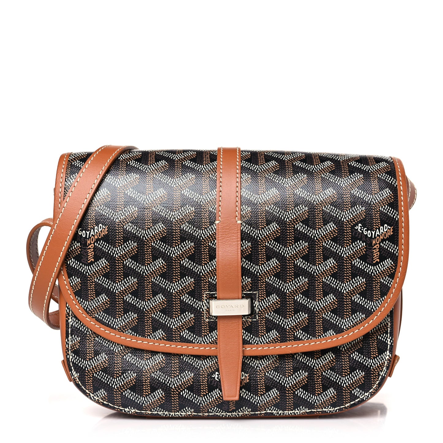 Goyardine Belvedere II PM Messenger Bag Black Gold