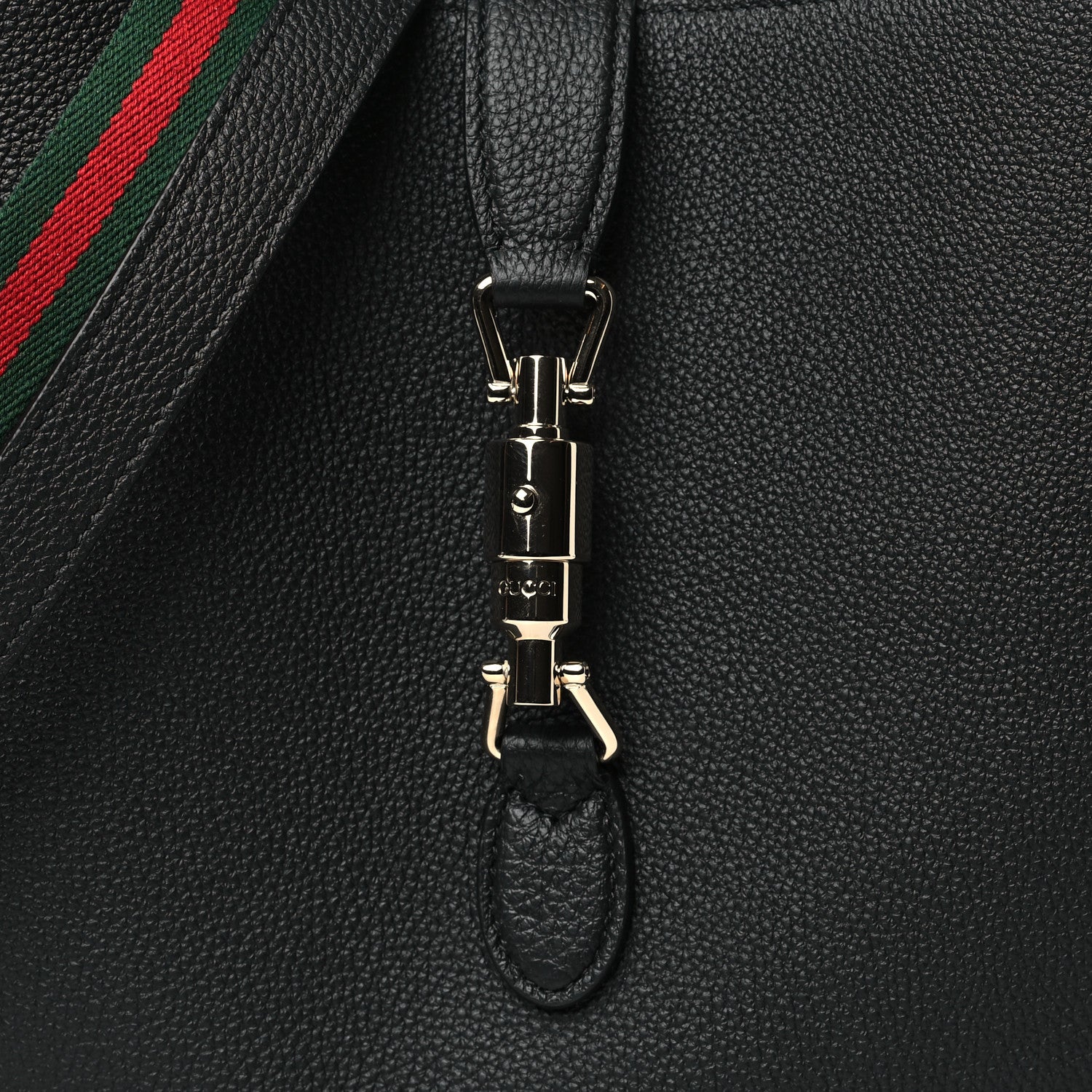 Gucci Pebbled Calfskin Large Jackie 1961 Hobo Black 8 of 10