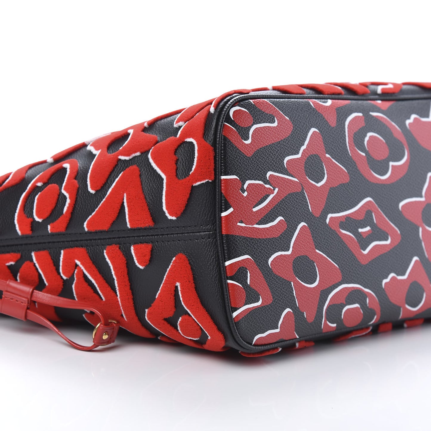 X UF Tufted Monogram Neverfull MM Black Red
