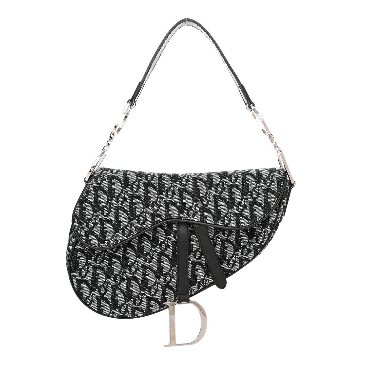 Monogram Saddle Bag Black