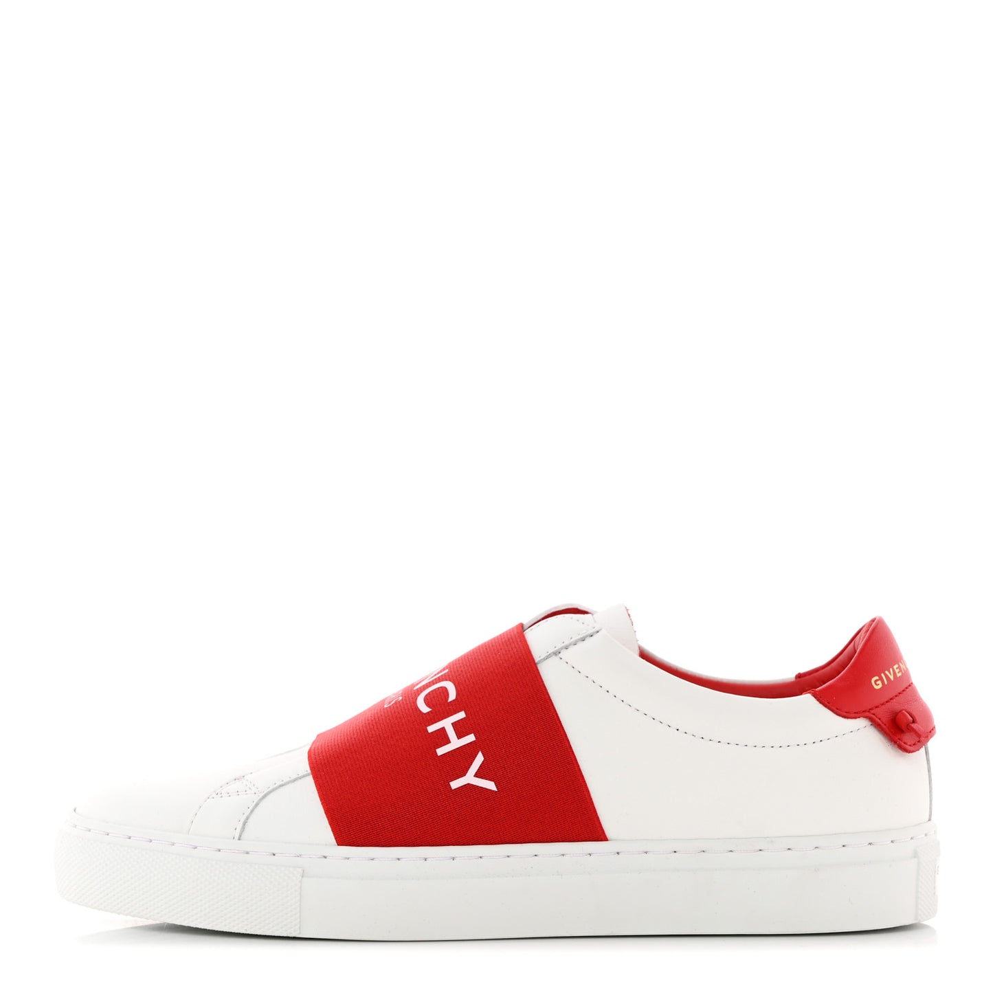 Calfskin Band Logo Mens Urban Street Sneakers 37 White Red