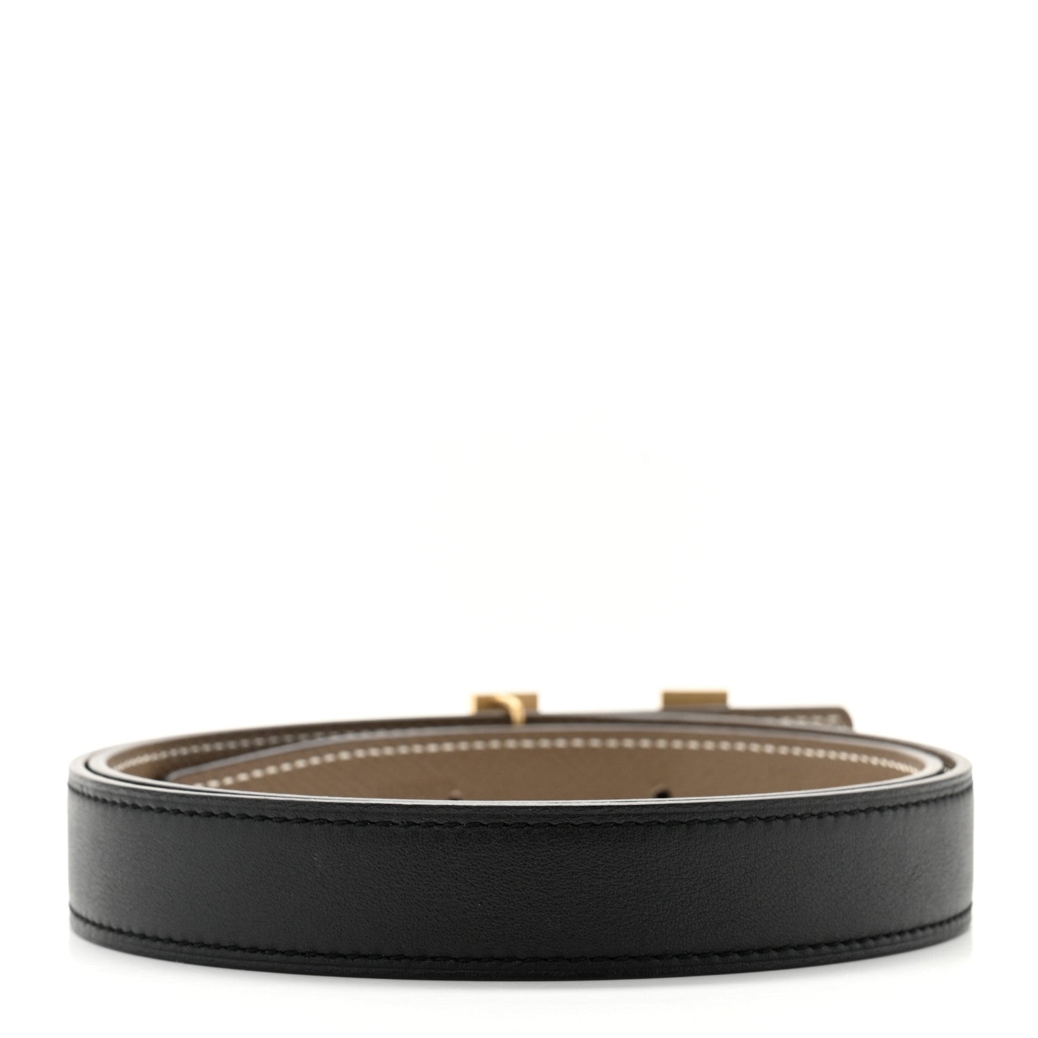 Hermes Swift Epsom 24mm Mini Constance H Belt 80 32 Black Etoupe 2 of 6
