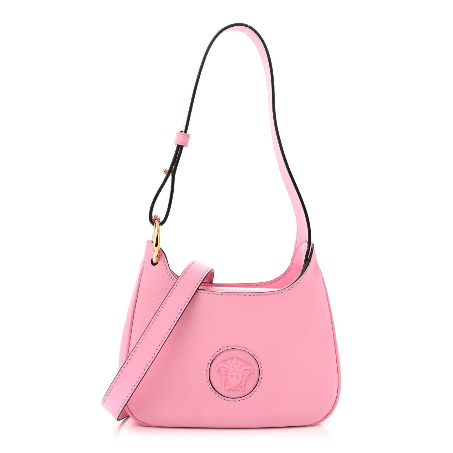 Calfskin La Medusa Small Hobo Crossbody Pink