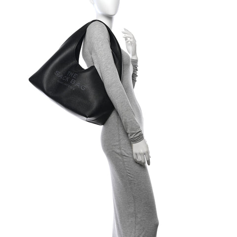 Grained Calfskin Medium The Sack Bag Black