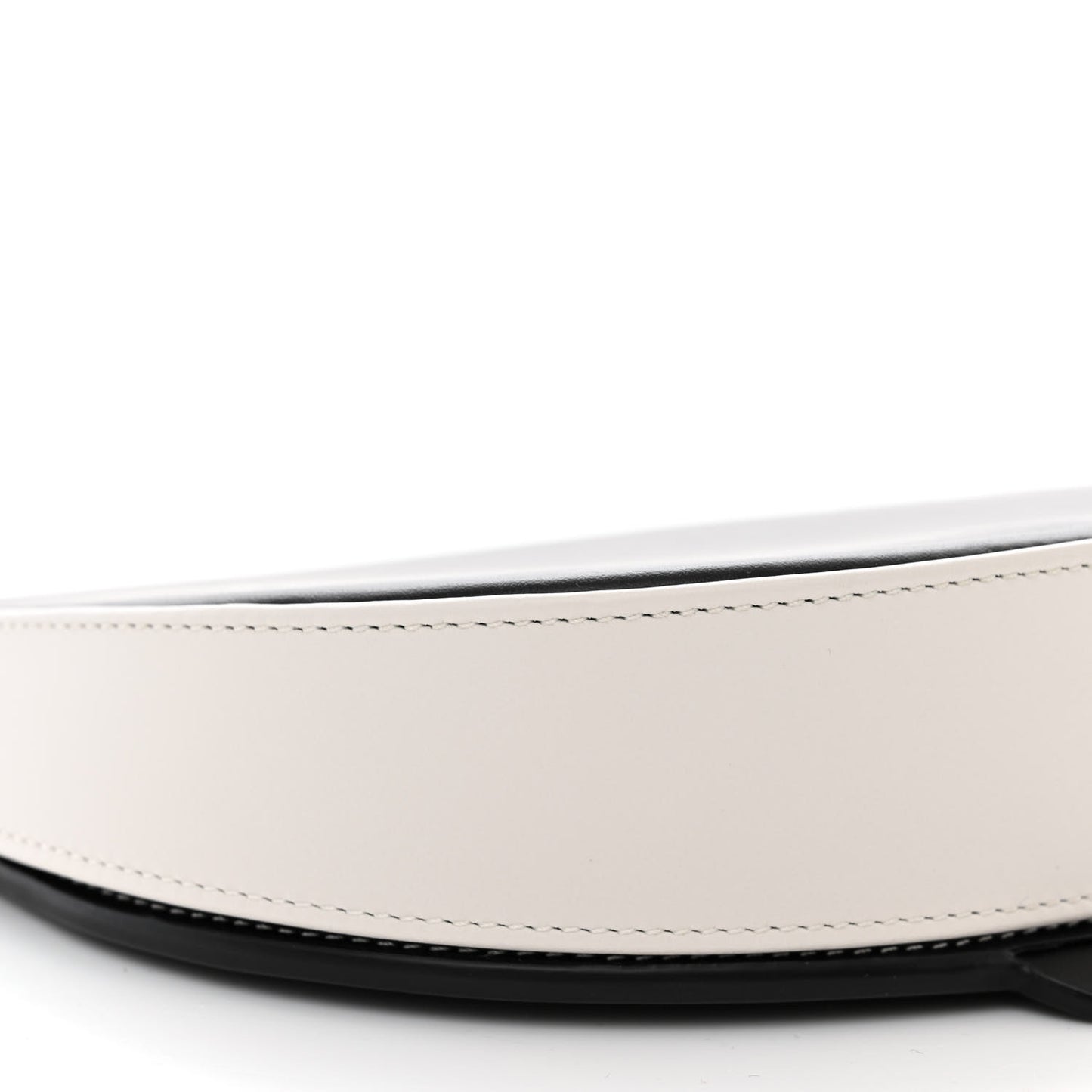 Soft Calfskin Heel Bag Black Soft White