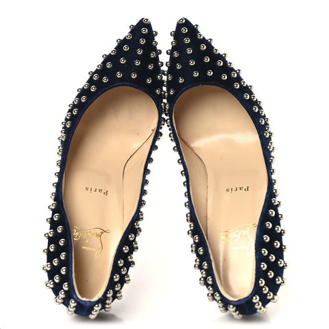 Velvet Specchio Billy Spikes Pumps 41 Silver Eclipse