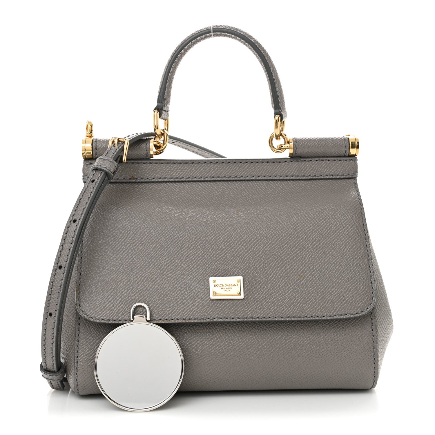Dolce & Gabbana Dauphine Small Miss Sicily Satchel Grey 3 of 14