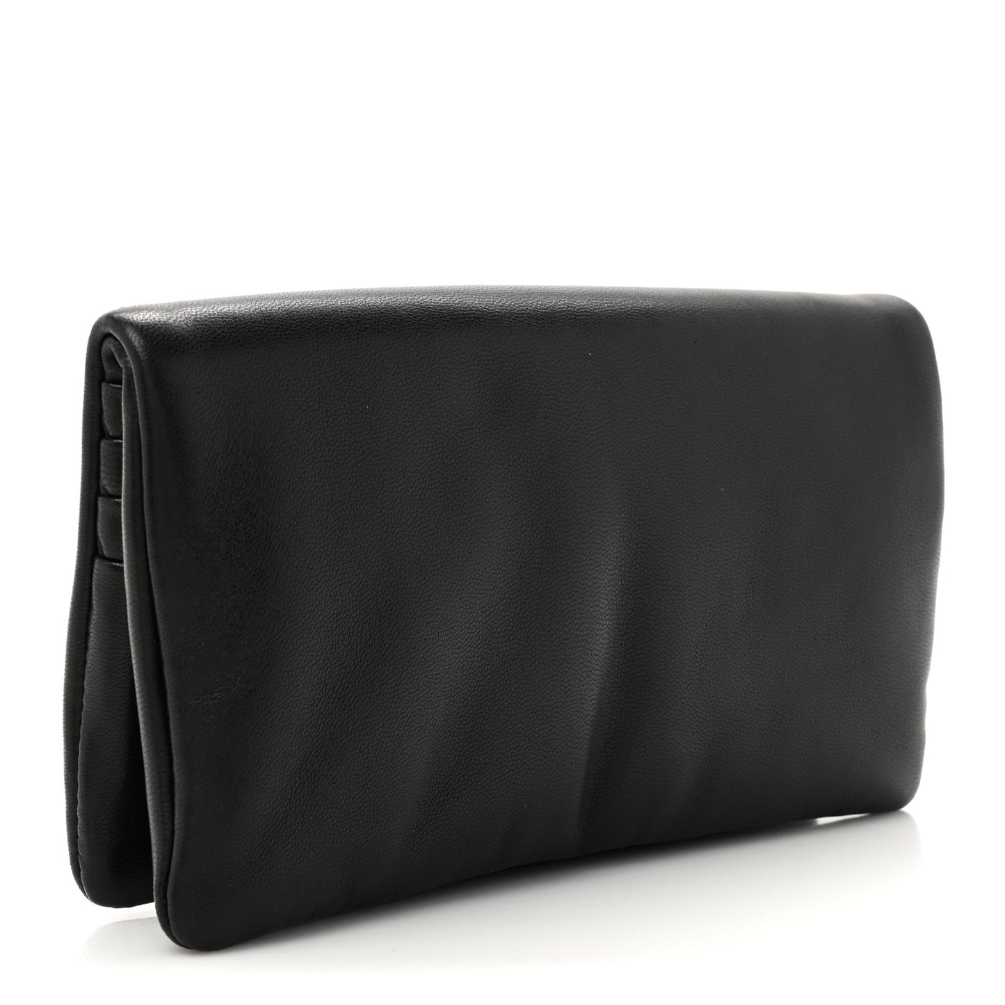 Lambskin Large Calypso Bi-Fold Wallet Black