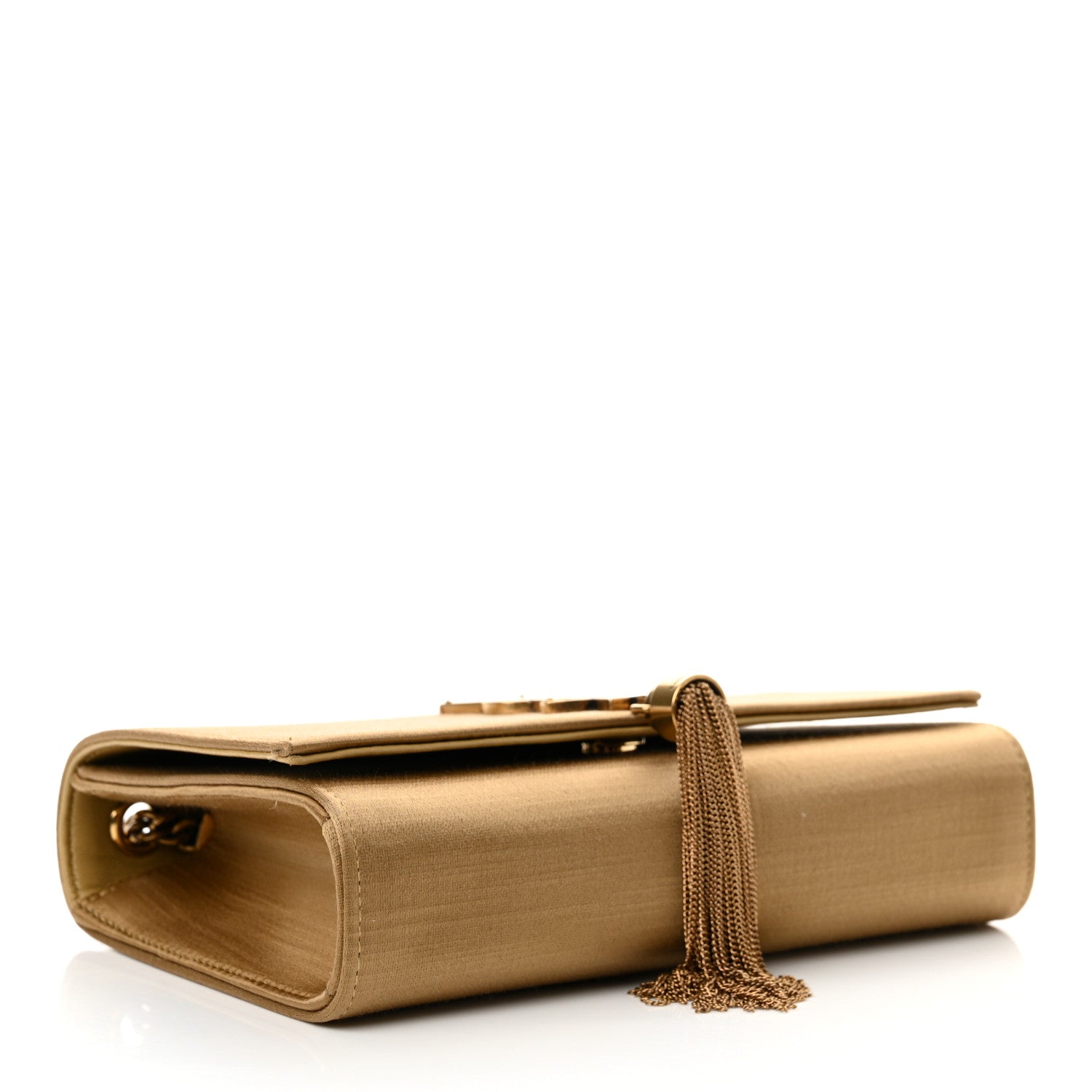 Saint Laurent Satin Small Classic Monogram Kate Tassel Satchel Sahara Beige 4 of 11