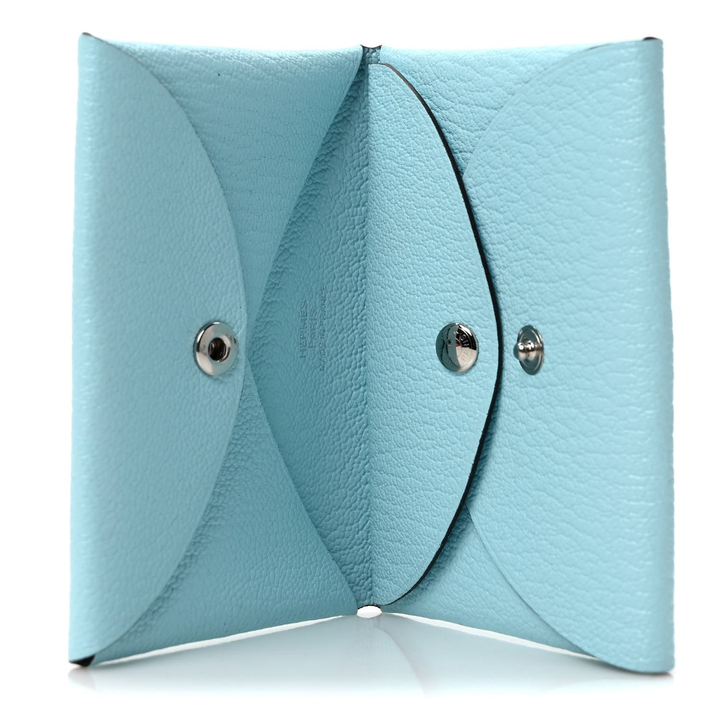 Chevre Mysore Calvi Duo Card Case Bleu Zephyr