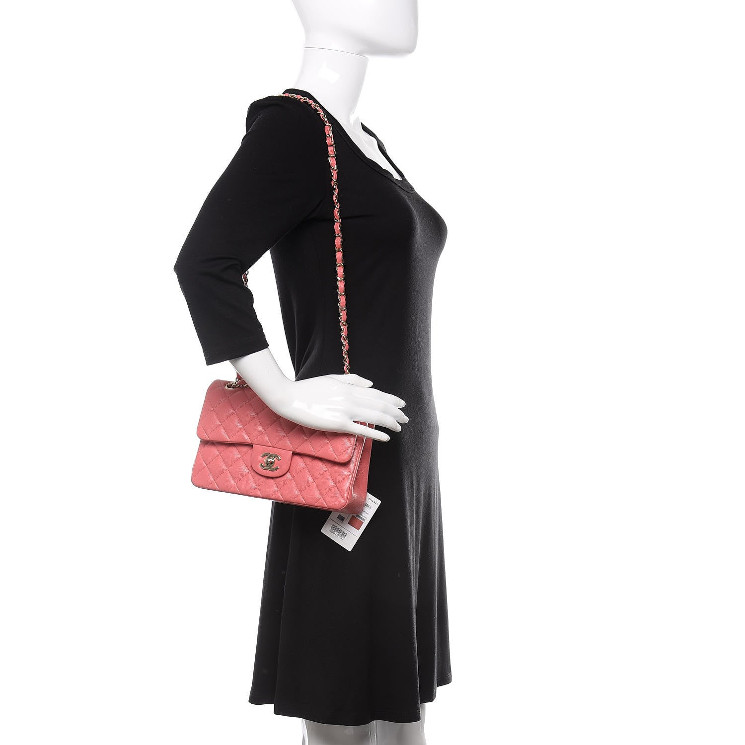 Chanel Caviar Quilted Small Double Flap Rose 2 of 10