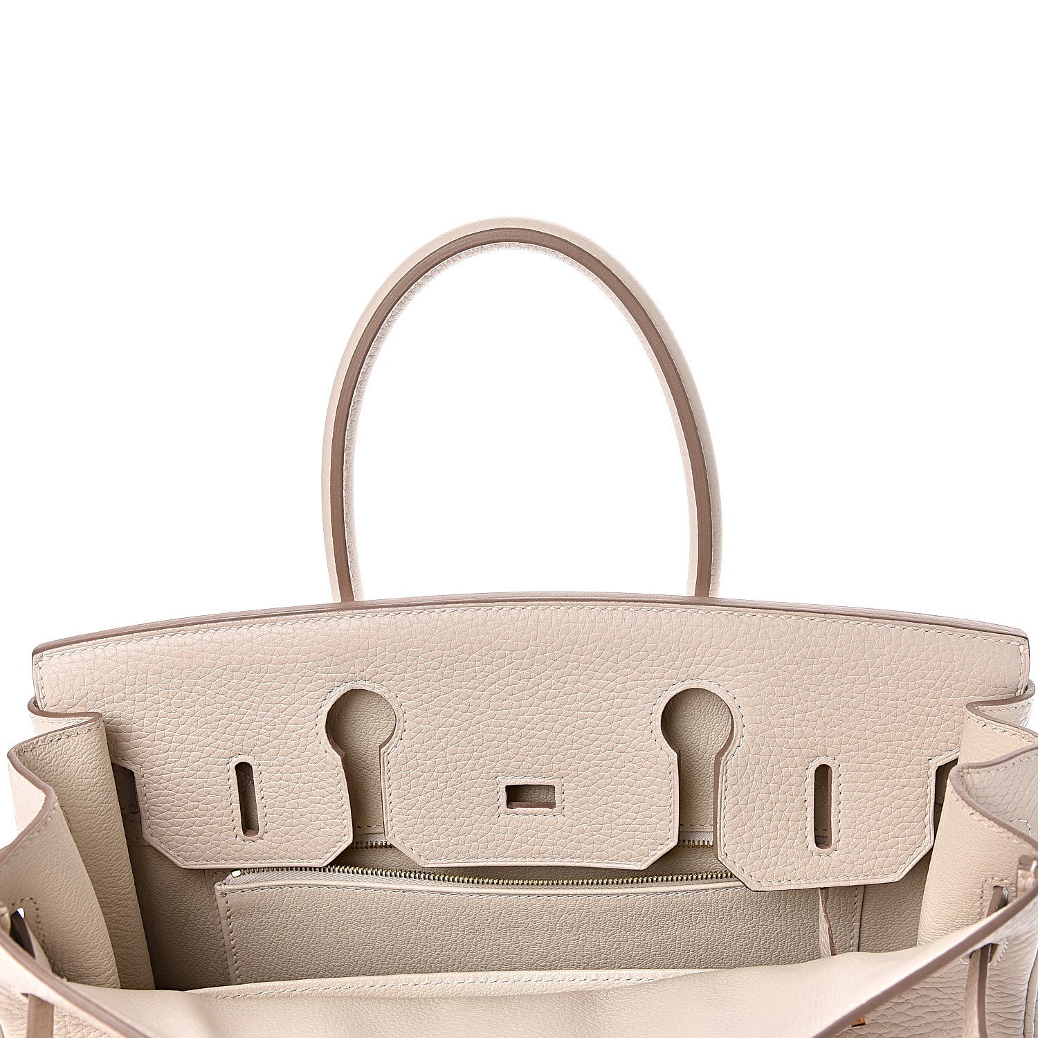 Hermes Taurillon Clemence Birkin 30 Craie 16 of 38