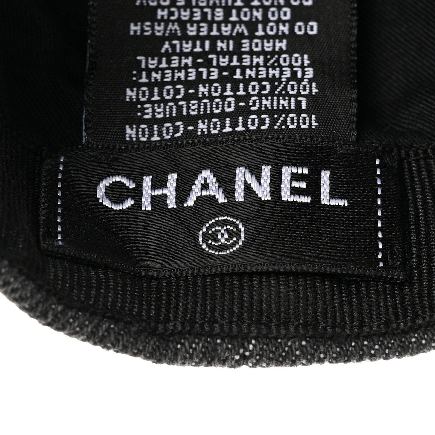Cotton Sequin CC Cap Hat Black
