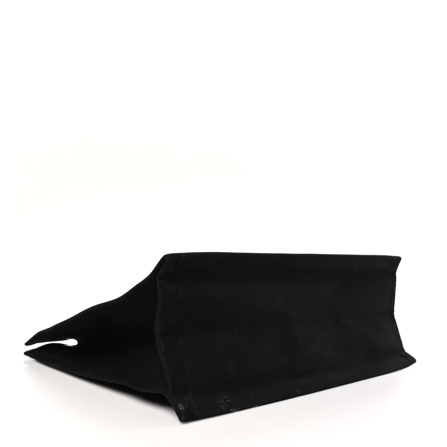 Linen Calfskin Rive Gauche Tote Black