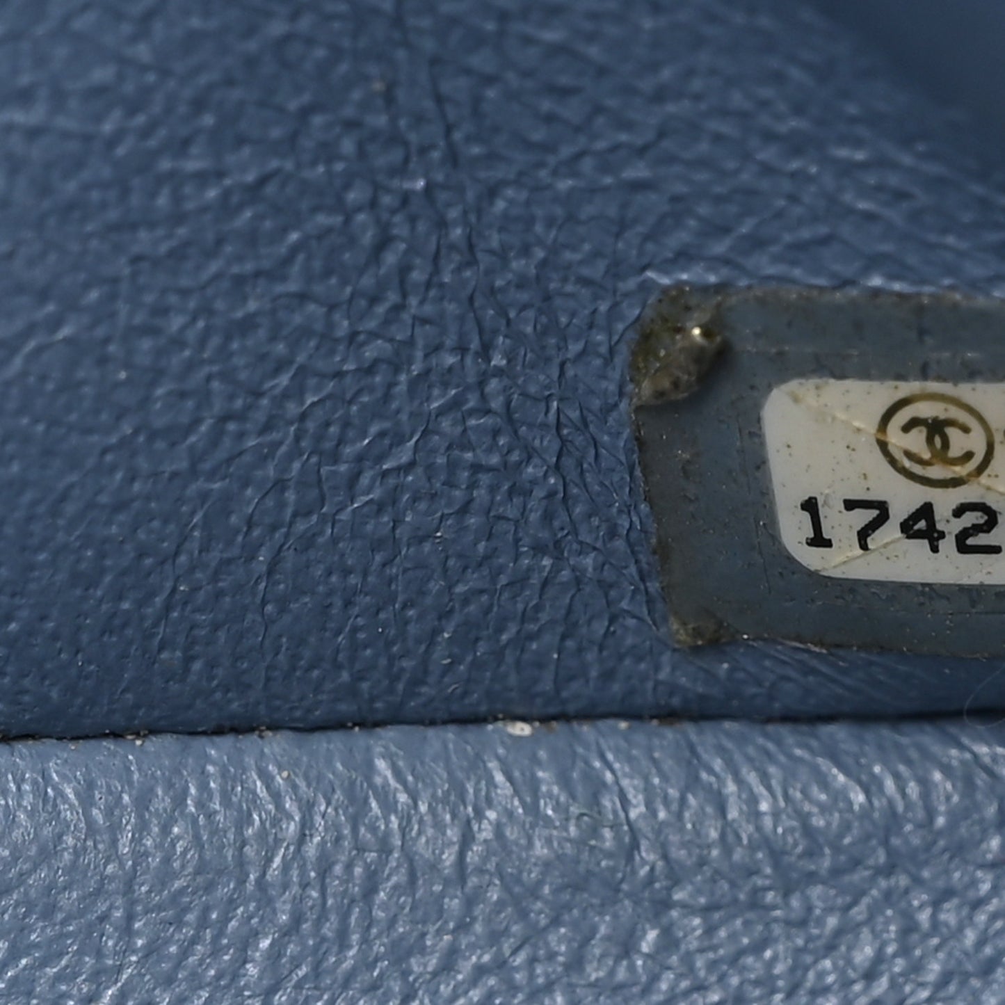 Patent Quilted Jumbo Double Flap Blue