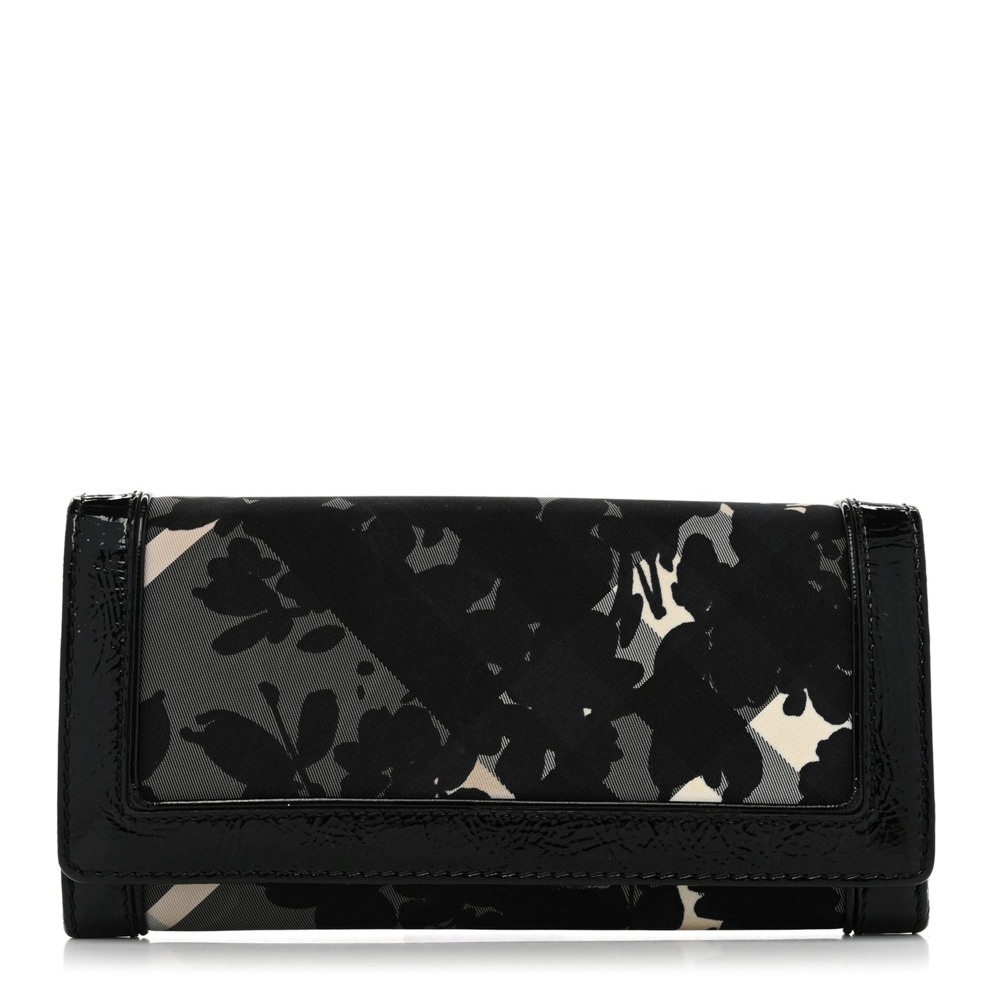 Nylon Beat Check Floral Continental Wallet Black