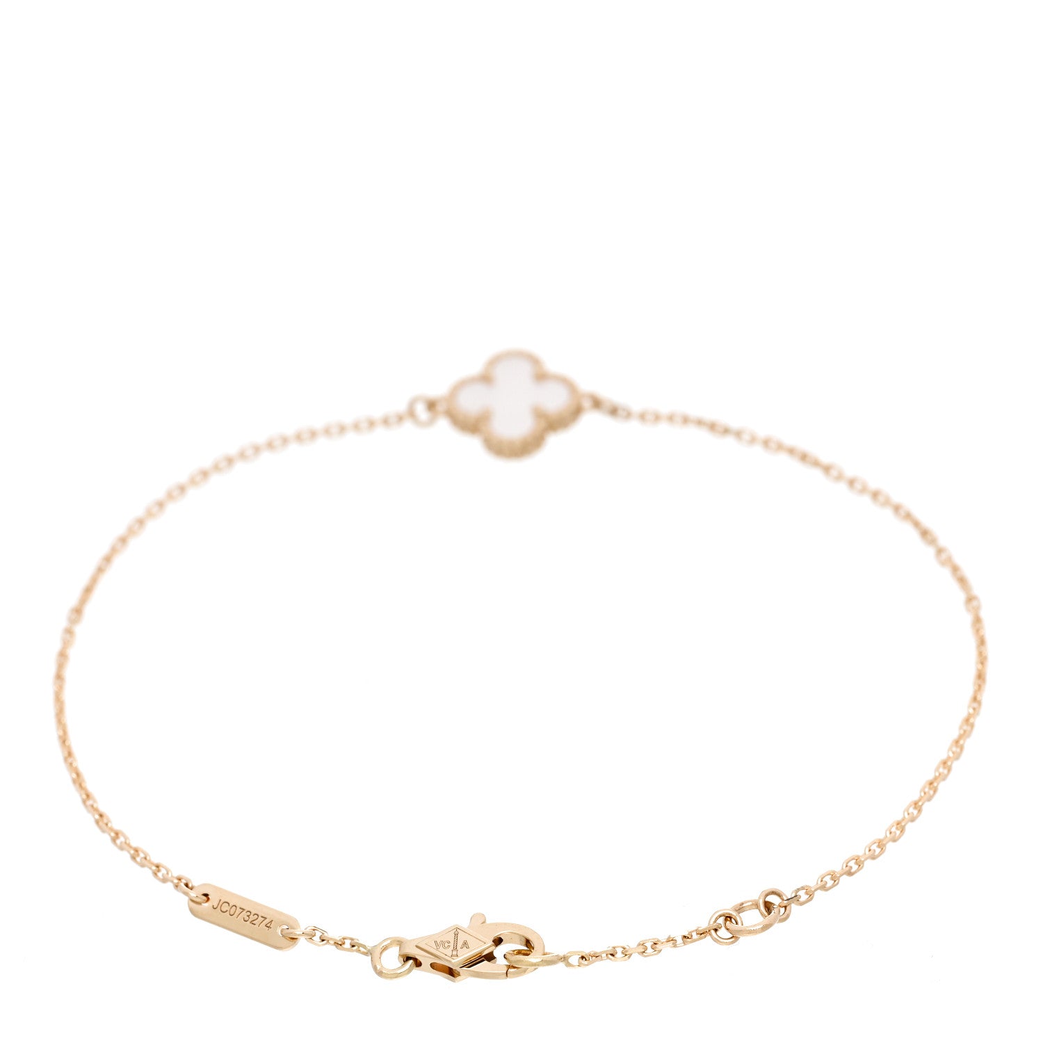 Van Cleef & Arpels 18K Yellow Gold Mother of Pearl Sweet Alhambra Bracelet 2 of 5