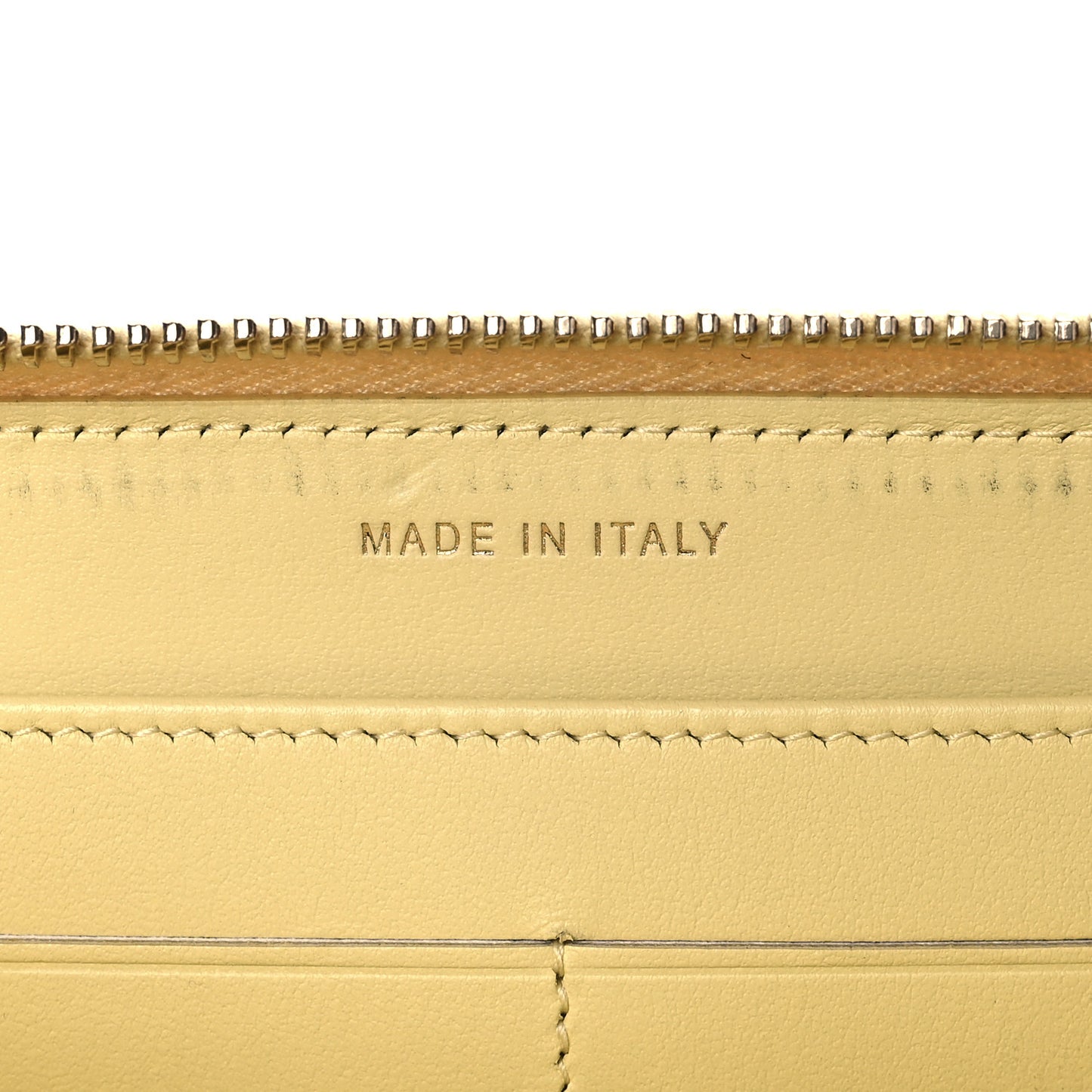 Caviar Quilted Filigree Zip Around Wallet Yellow