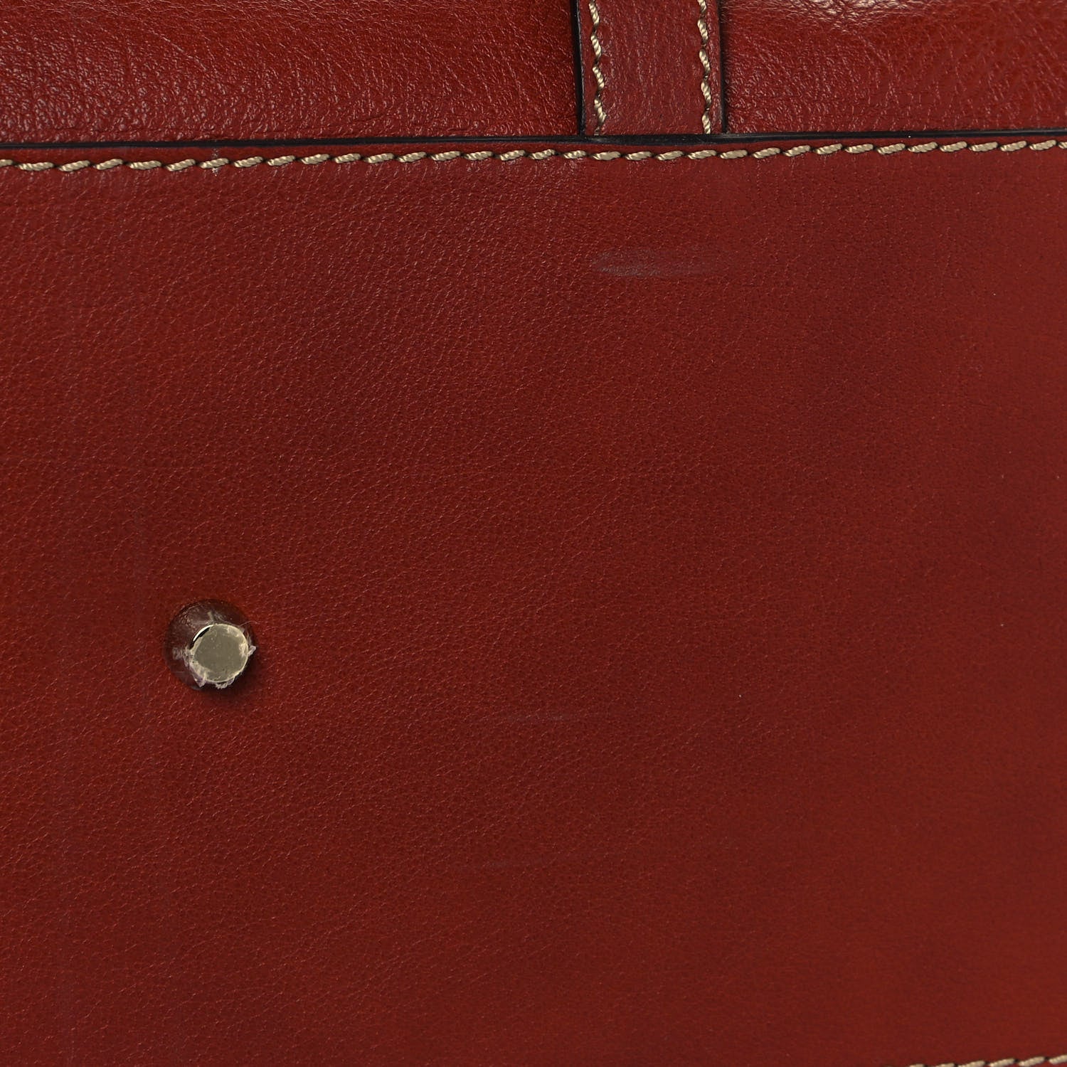 Chloe Buffalo Leather Recycled Cashmere Scallop Patches Large Edith Day Bag Sepia Multicolor 13 of 13