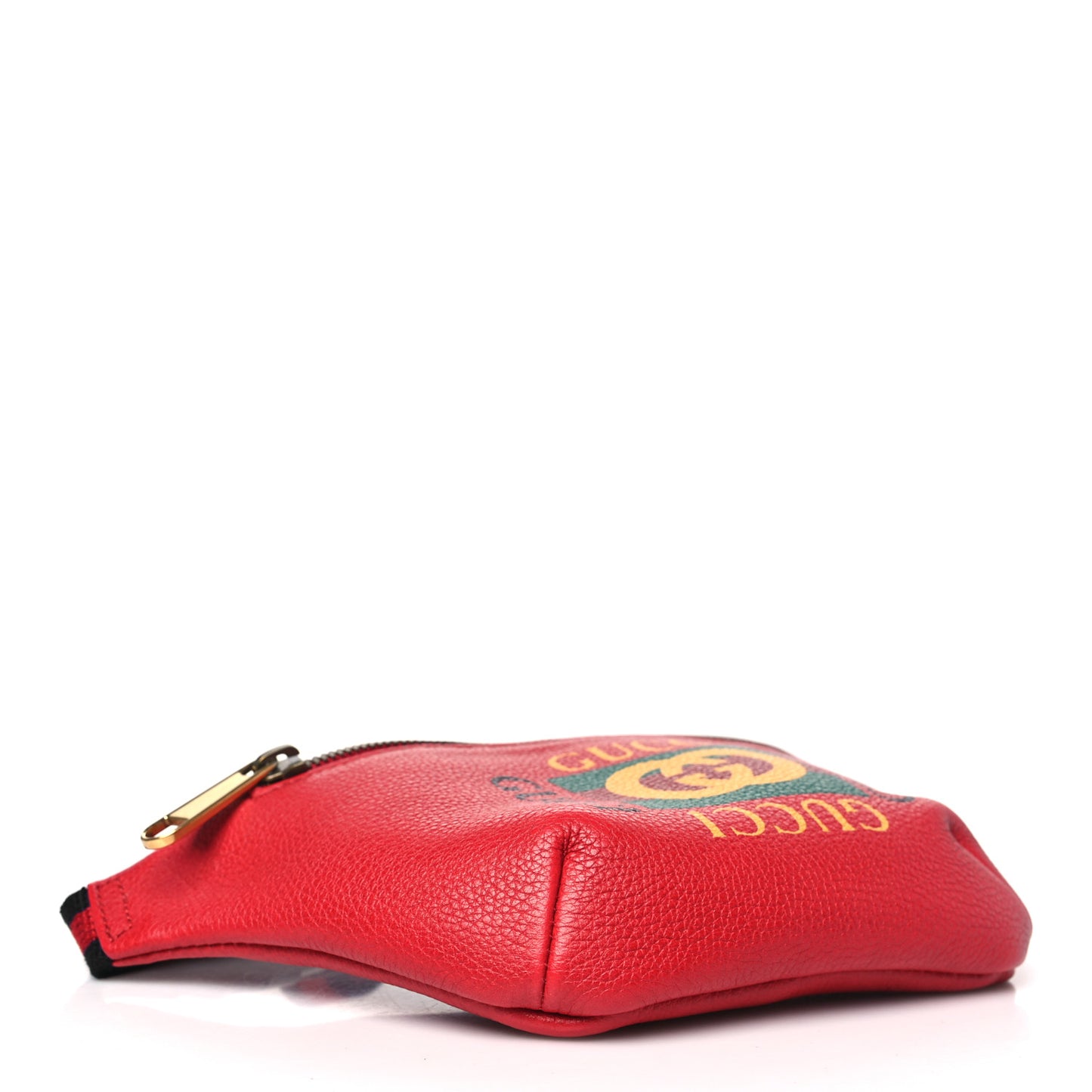 Grained Calfskin Logo Belt Bag Hibiscus Red