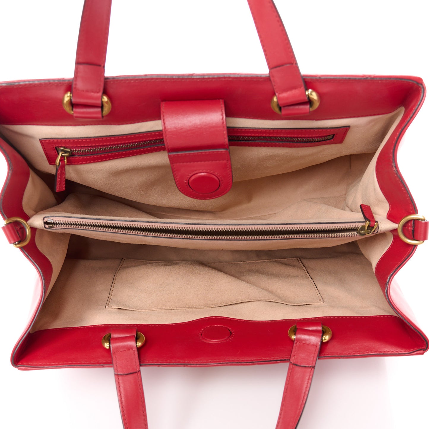 Calfskin Matelasse Medium GG Marmont Tote Hibiscus Red