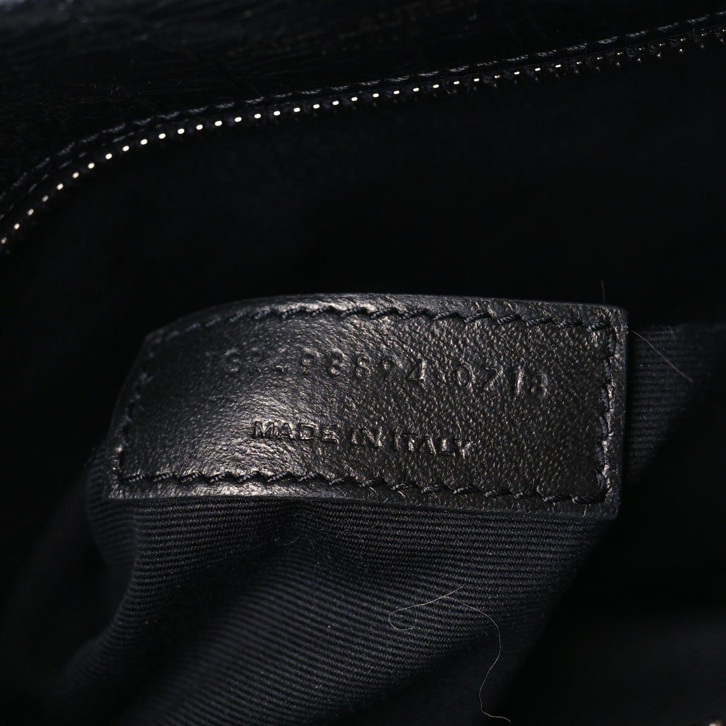 Crinkled Calfskin Matelasse Monogram Medium Niki Chain Satchel Black