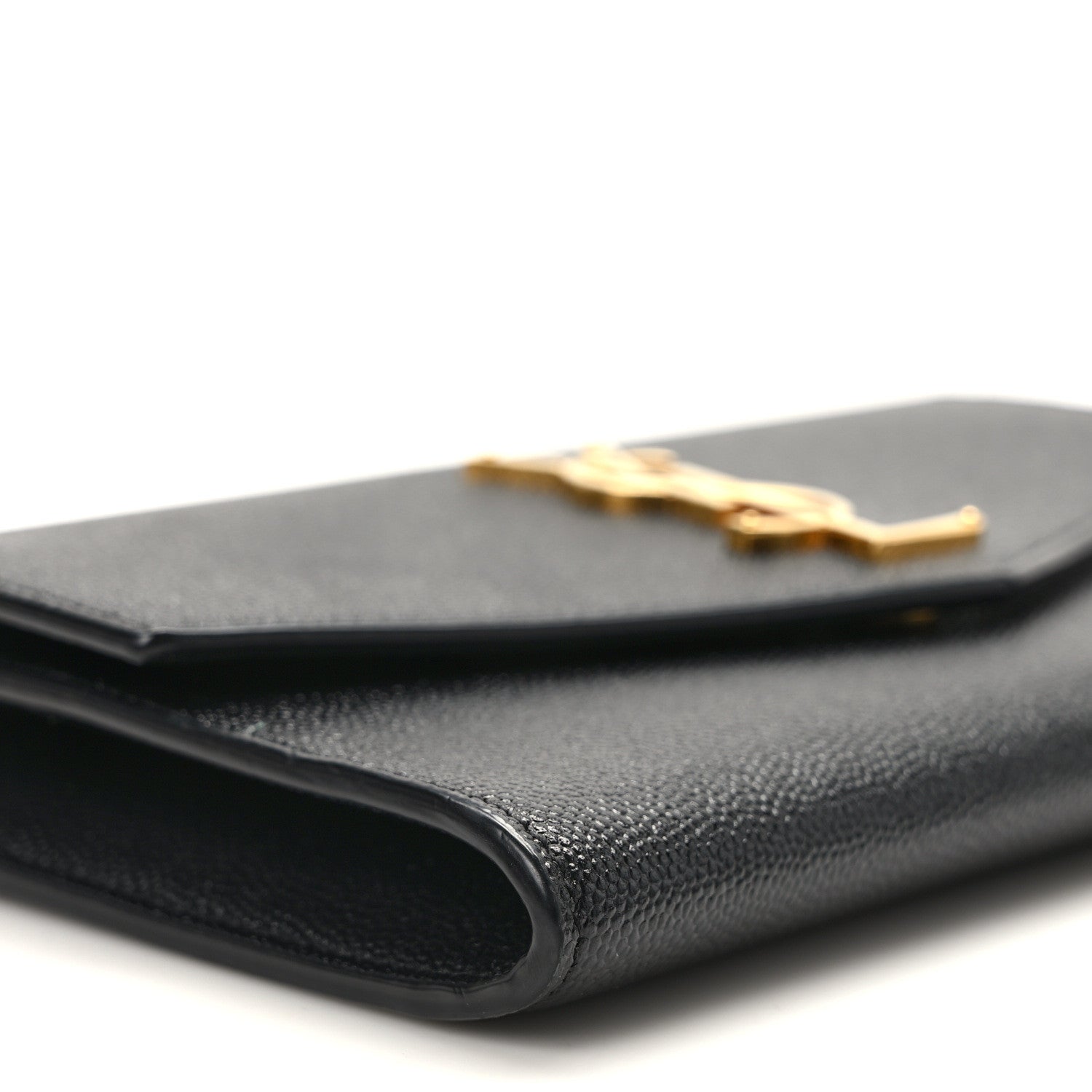 Saint Laurent Grain de Poudre Uptown Chain Wallet Black 9 of 12