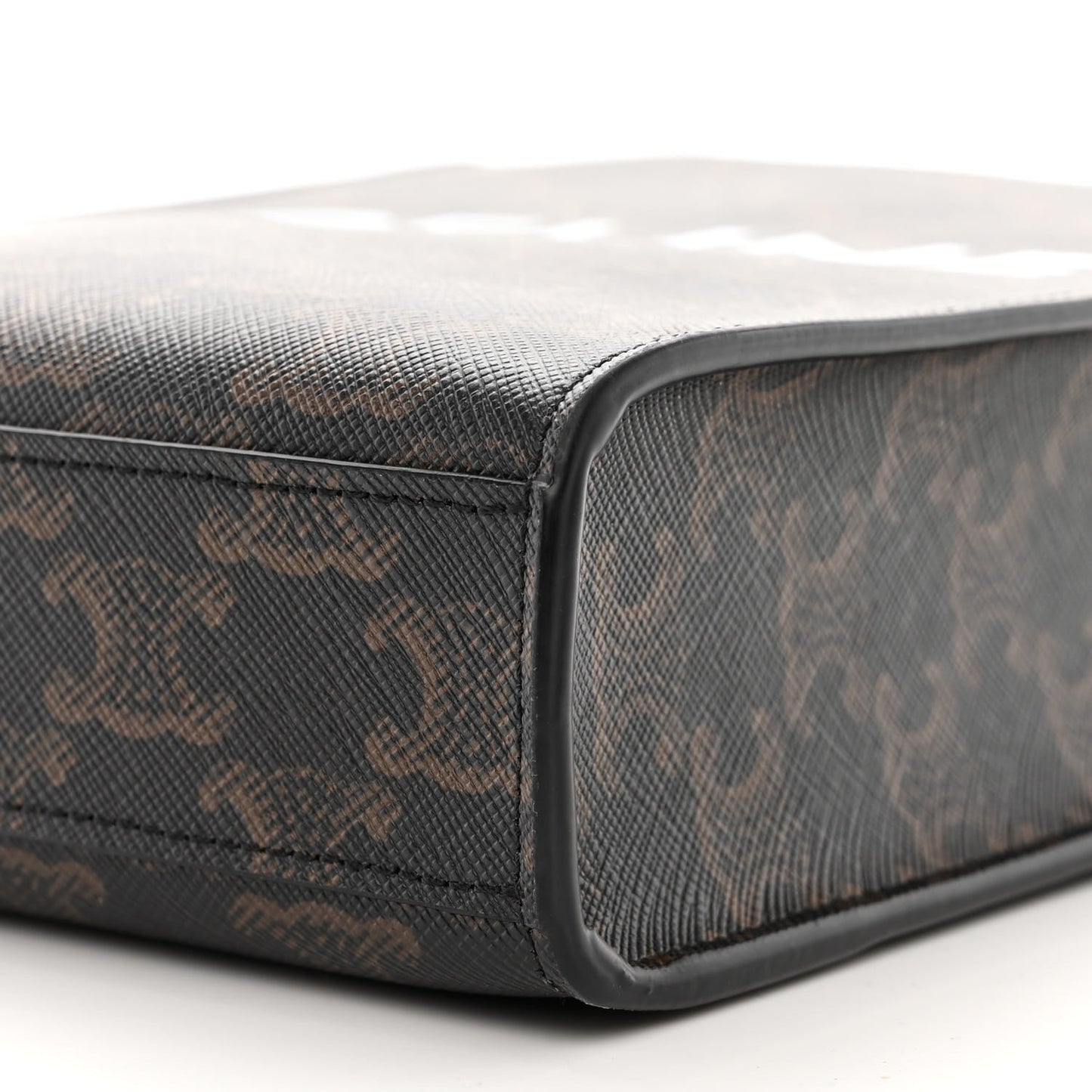 Triomphe Canvas Calfskin Mini Vertical Cabas Tan