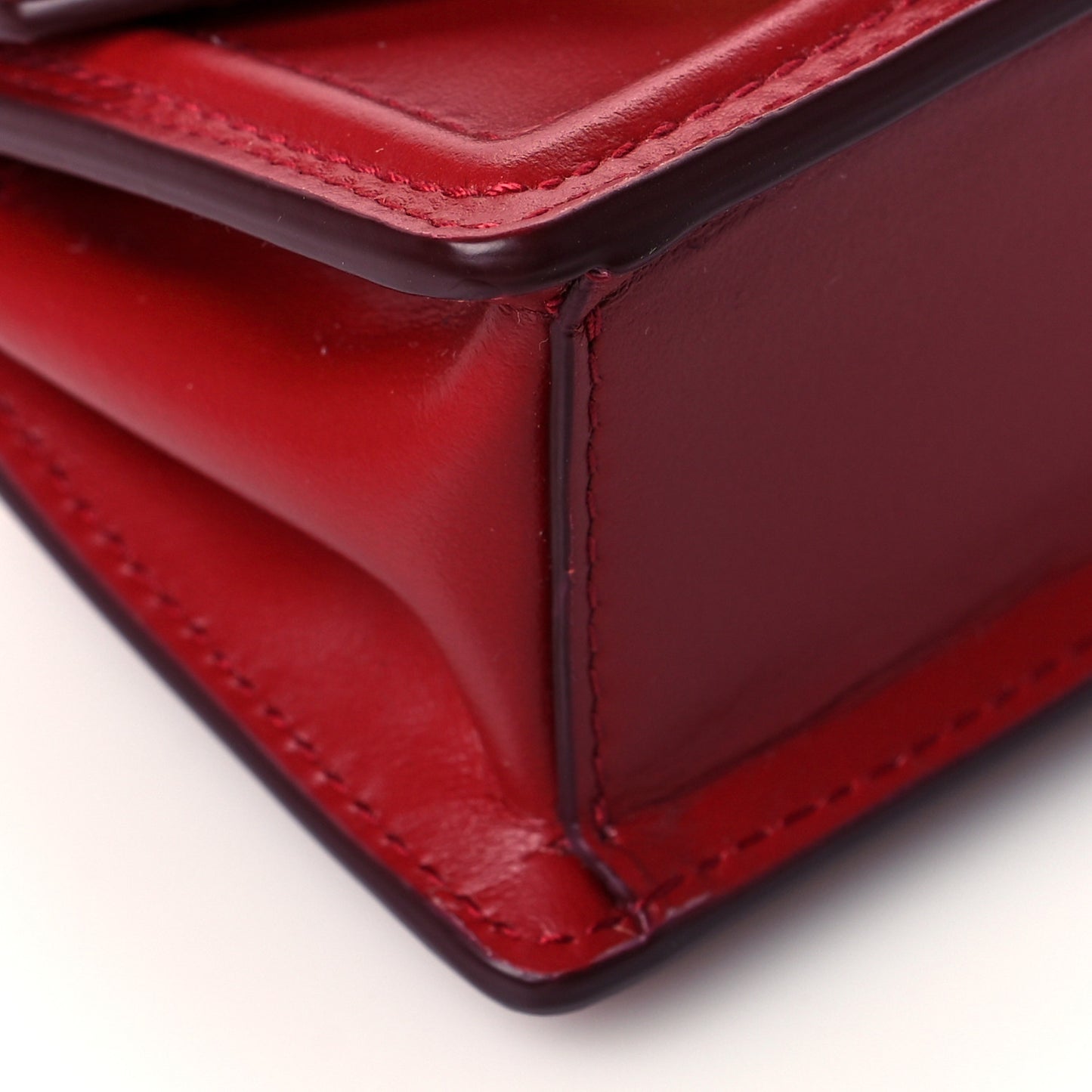 Smooth Calfskin Micro Devotion Satchel Red