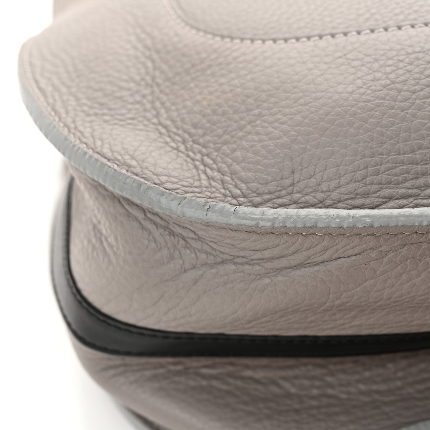 Grained Calfskin Small Hayley Hobo Cashmere Grey