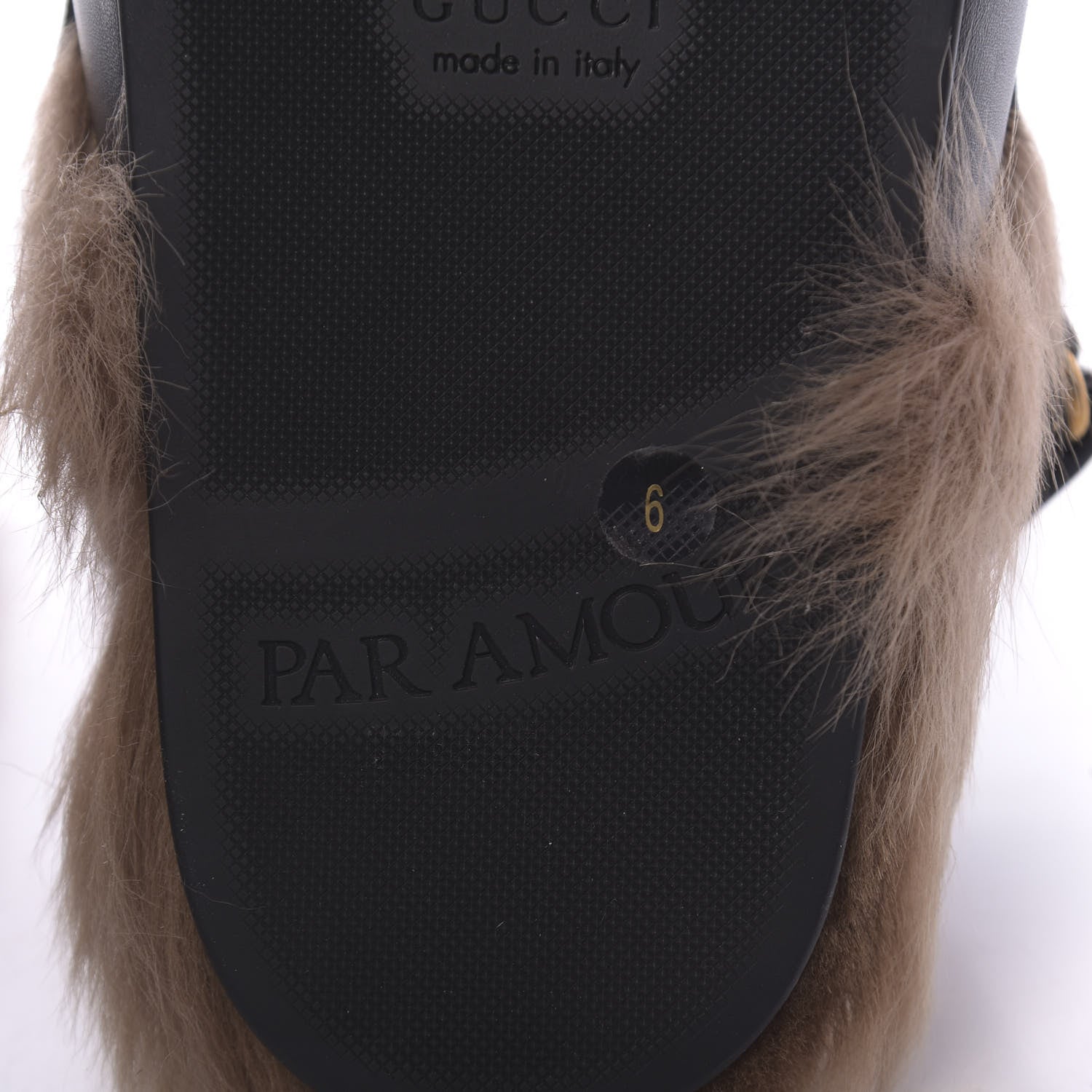 Gucci Calfskin Fur Mens Horsebit River Slingback Slippers 6 Black 10 of 11