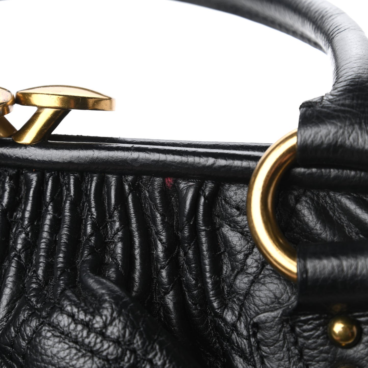 Calfskin Quilted Stam Black