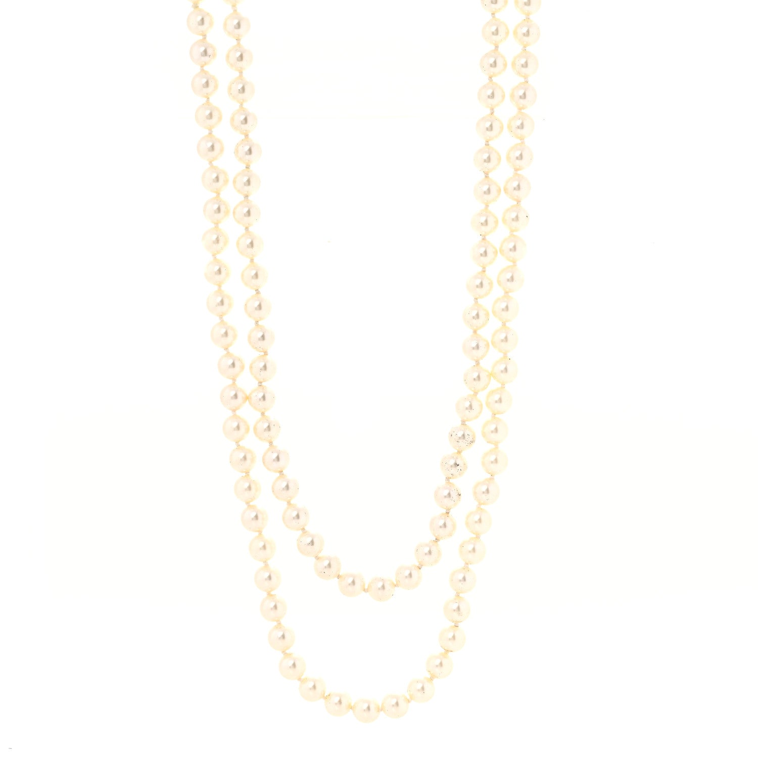 Chanel Pearl Chain CC Long Necklace Gold 1 of 7