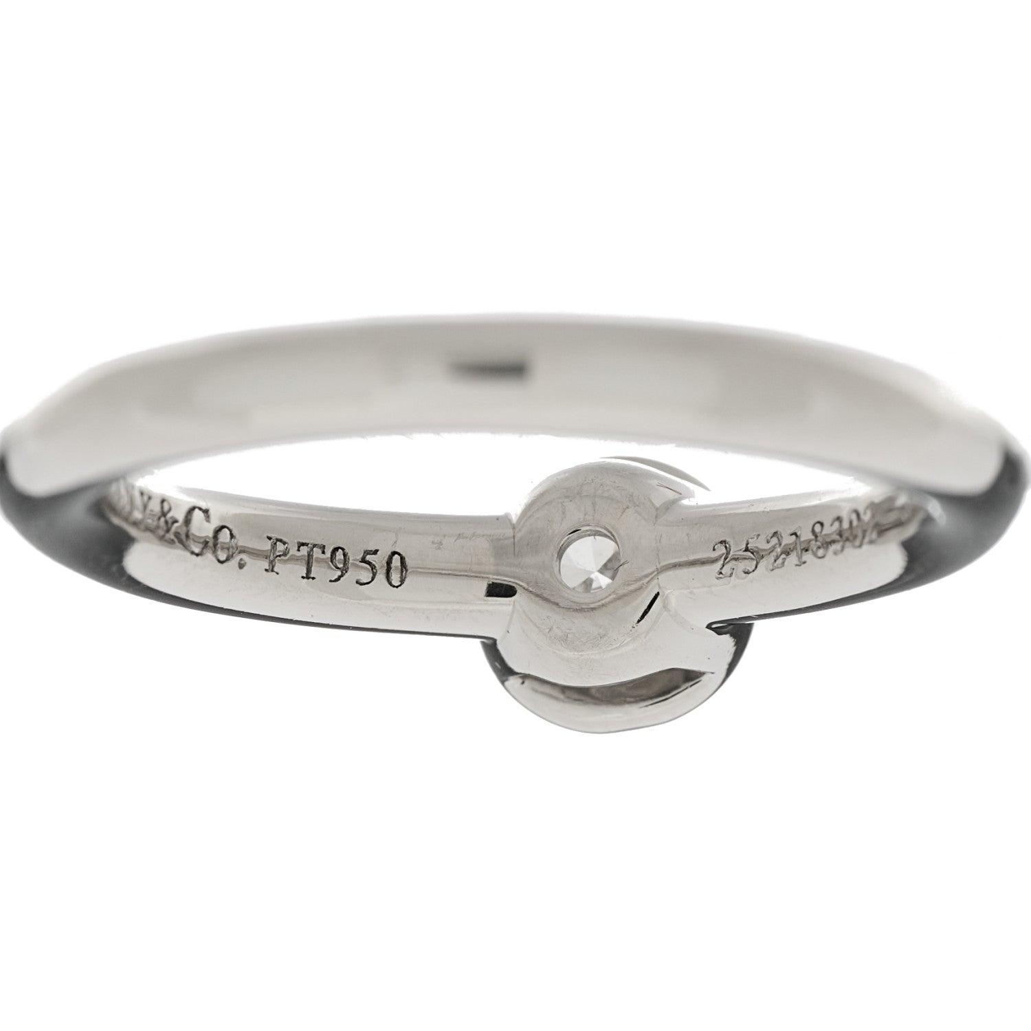 Tiffany Platinum Diamond .35ct Bezet Ring 50 5.5 4 of 8