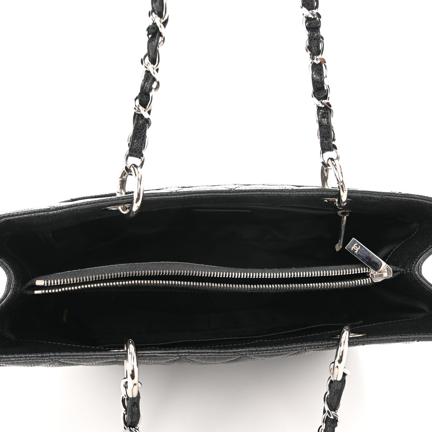 Caviar Quilted Grand Shopping Tote GST Black