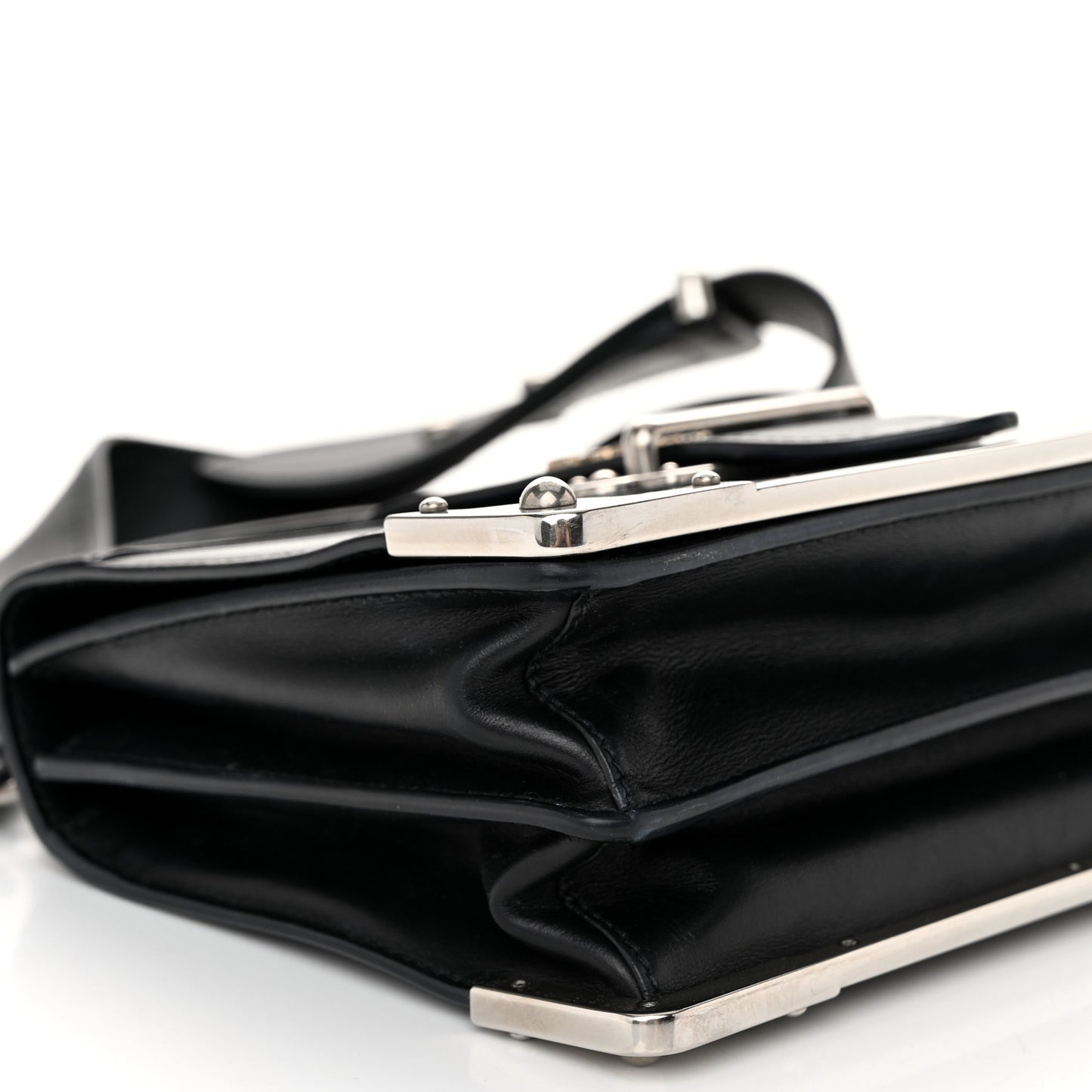 City Calf Saffiano Cahier Bag Black